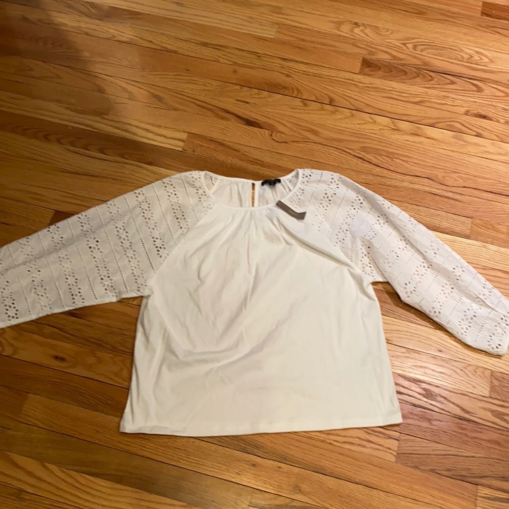 NWOT Jcrew long sleeve shirt with eyelet sleeves